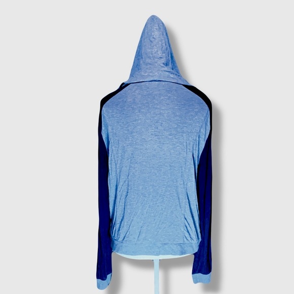 Bianca Nygard XL Women's Super Soft Cotton Zip-Up Hoodie Gray and Black Sweater - Picture 3 of 3